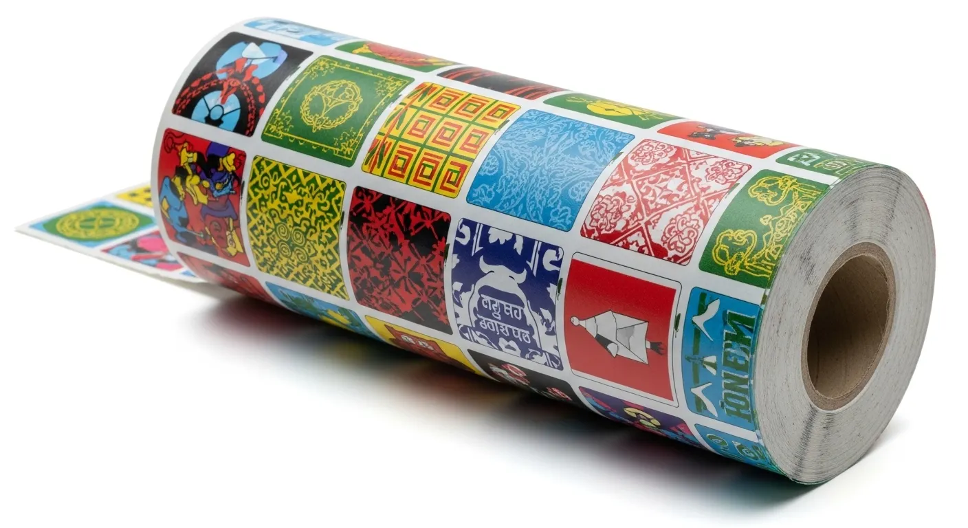 farbig bedrucktes Thermopapier