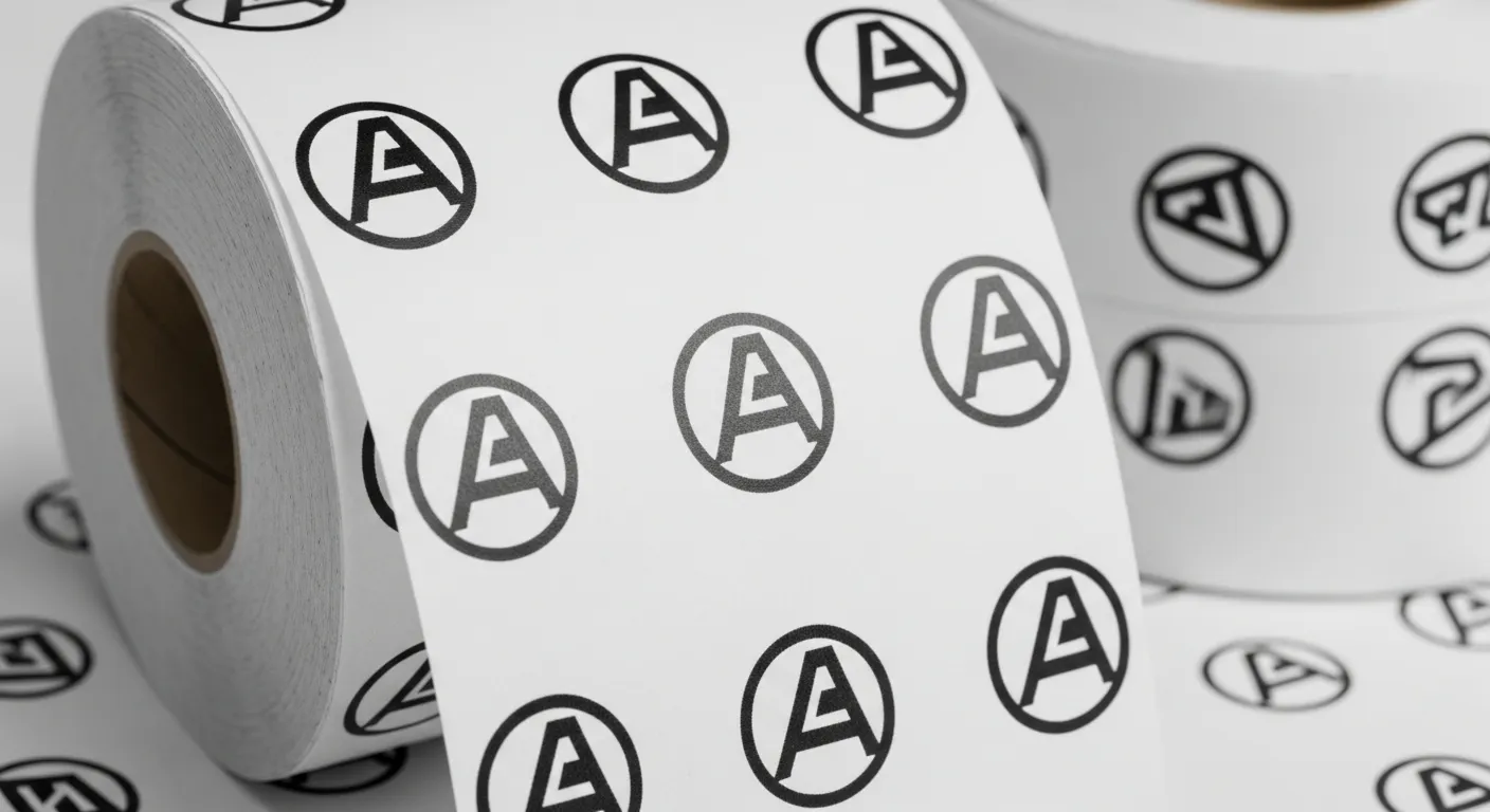 Logo-bedruckte Thermorolle