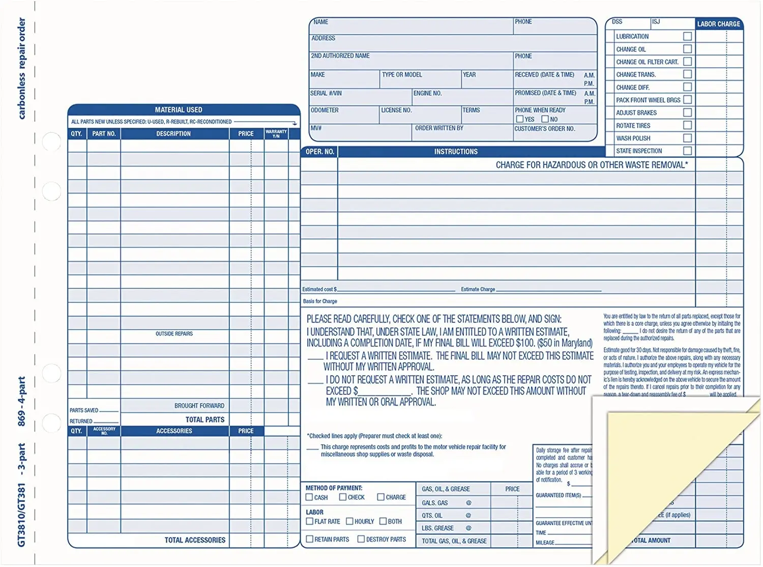 Kopierpapier ohne Kohle