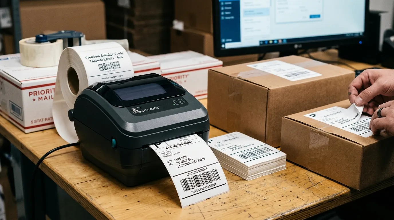 Versandetiketten für E-Commerce-Verpackungen
